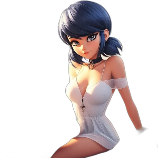 dress, staff, robot, concept art, 3d render, fantasy art, anime, neon lights transparent PNG cut-out