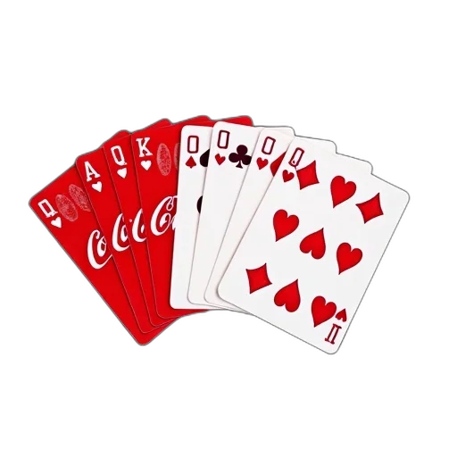 crown, jacket, 3d render, collection, coca-cola, branded, playing, cards transparent PNG cut-out