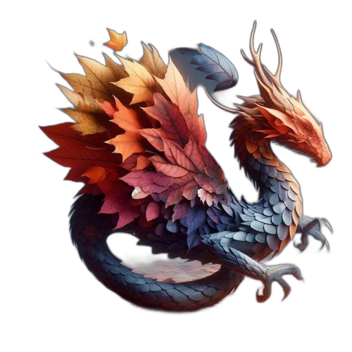 dragon, staff, creature, fantasy art, concept art, pixel art, 3d render, dark transparent PNG cut-out