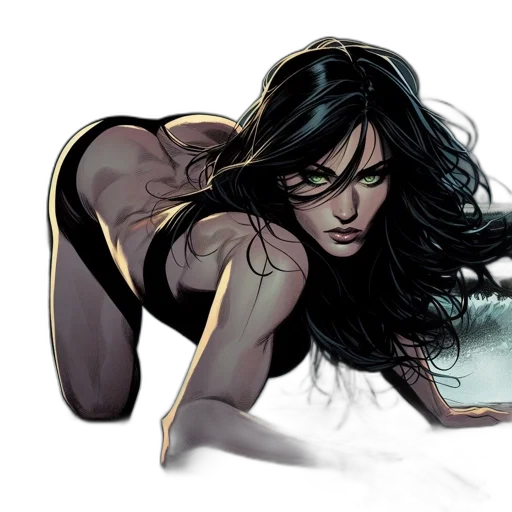 comic book art, concept art, fantasy art, cartoon, underwater, aquatic-themed, illustration, features transparent PNG cut-out