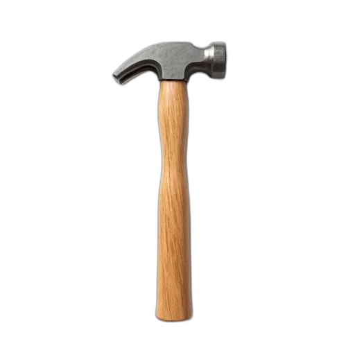 weapon, staff, sword, furniture, 3d render, photorealistic, wooden-handled, hammer transparent PNG cut-out