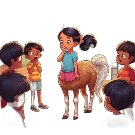hair, concept art, cartoon, 3d render, park, scene, young, girl transparent PNG cut-out