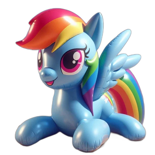 staff, 3d render, photorealistic, concept art, fantasy art, inflatable, blue, pegasus transparent PNG cut-out