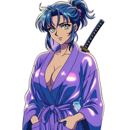 staff, sword, weapon, dress, anime, vaporwave, pixel art, concept art transparent PNG cut-out