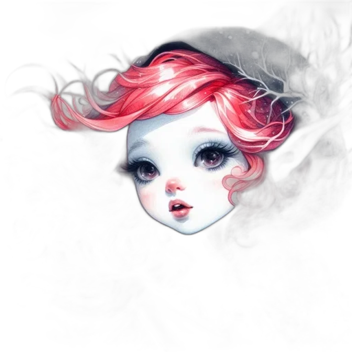 mask, face, creature, fantasy art, concept art, watercolor, photorealistic, underwater transparent PNG cut-out
