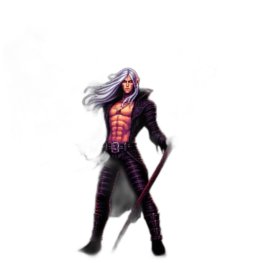 sword, staff, weapon, concept art, comic book art, fantasy art, pixel art, dark transparent PNG cut-out