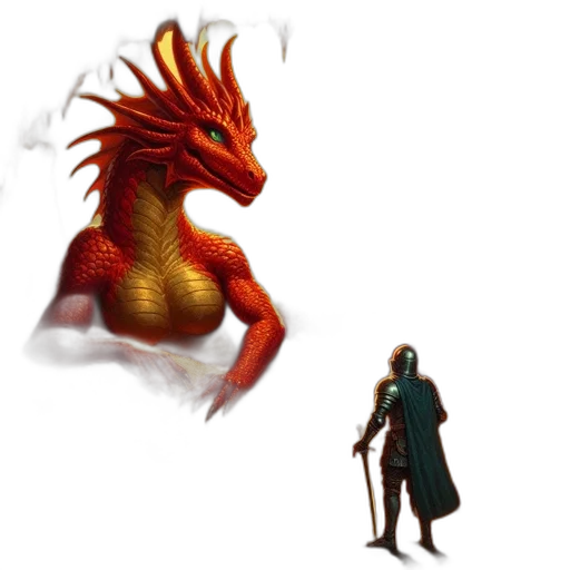 dragon, creature, staff, concept art, fantasy art, pixel art, 3d render, fire transparent PNG cut-out