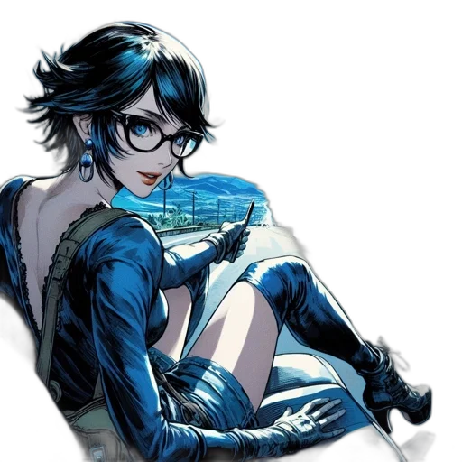 dress, jacket, weapon, animal, comic book art, concept art, anime, cartoon transparent PNG cut-out