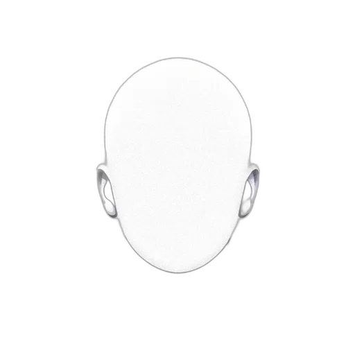 mask, jewelry, face, hat, photorealistic, 3d render, monochromatic, portrait transparent PNG cut-out