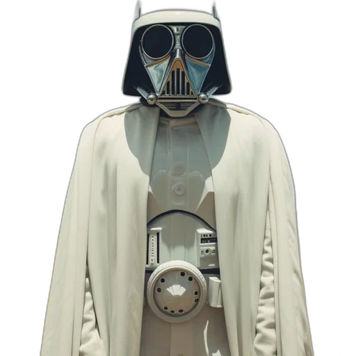 jacket, staff, mask, robot, concept art, figure, dressed, white transparent PNG cut-out