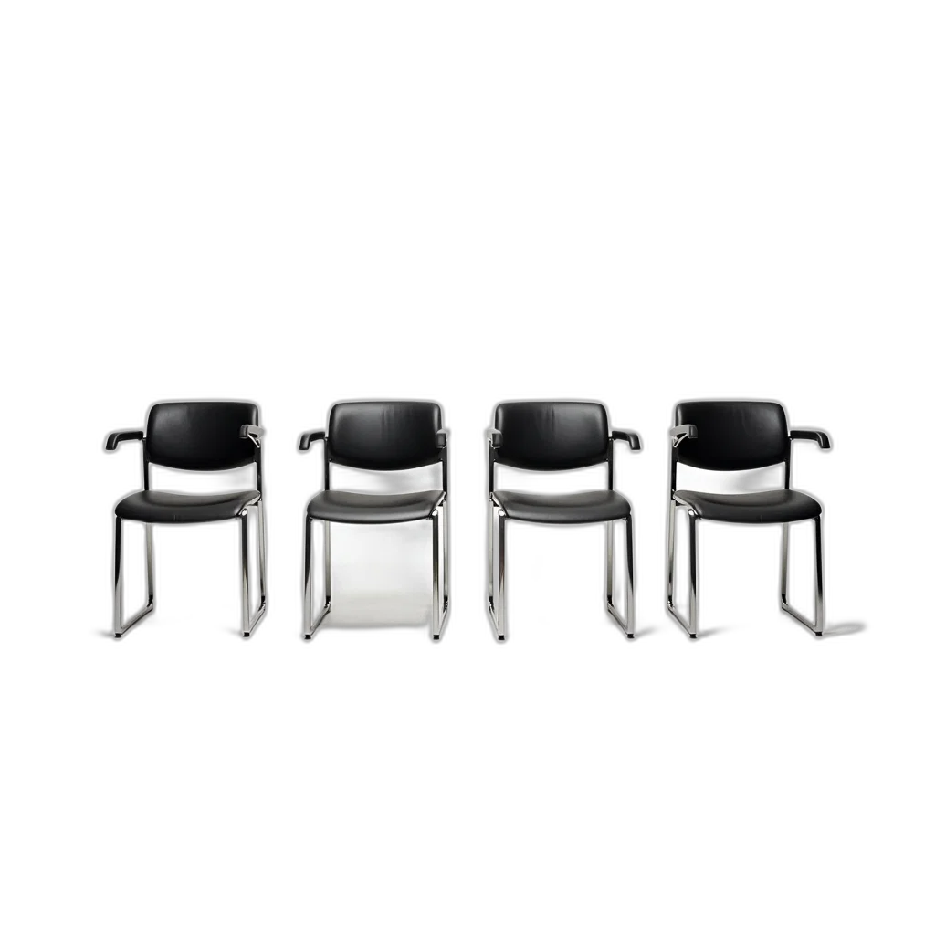 furniture, robot, 3d render, photorealistic, concept art, monochrome, set, four transparent PNG cut-out
