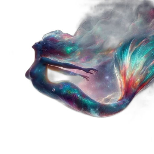 mask, dragon, hair, crown, fantasy art, concept art, watercolor, photorealistic transparent PNG cut-out
