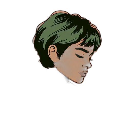 face, hair, mask, staff, pixel art, cartoon, anime, photorealistic transparent PNG cut-out