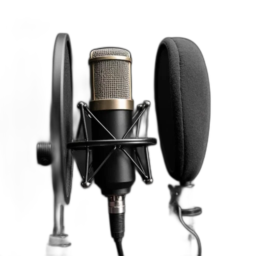 staff, weapon, 3d render, photorealistic, professional, audio, recording, setup transparent PNG cut-out