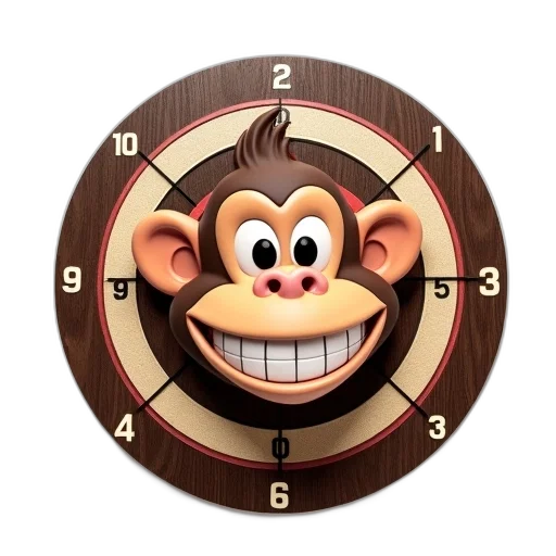 3d render, dartboard, brown, background, white, border, featuring, large transparent PNG cut-out