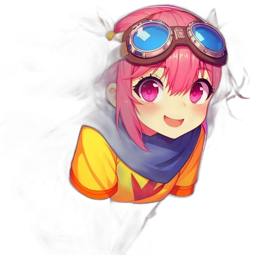 jacket, face, weapon, mask, anime, pixel art, concept art, fantasy art transparent PNG cut-out