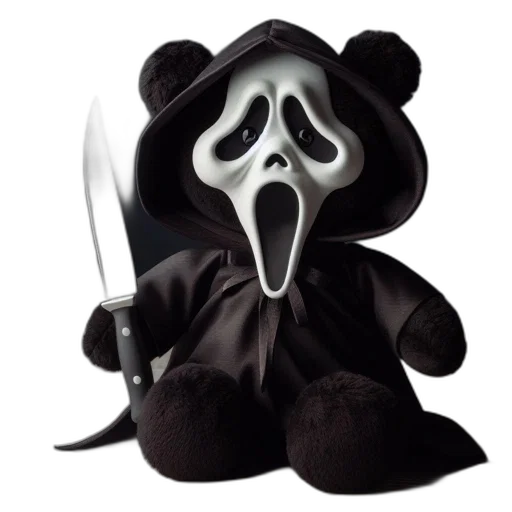 mask, staff, creature, concept art, 3d render, toy, bear, panda transparent PNG cut-out