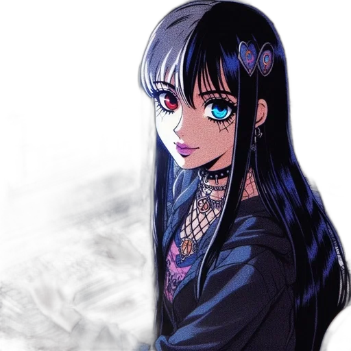 jewelry, dress, staff, face, anime, fantasy art, concept art, cartoon transparent PNG cut-out