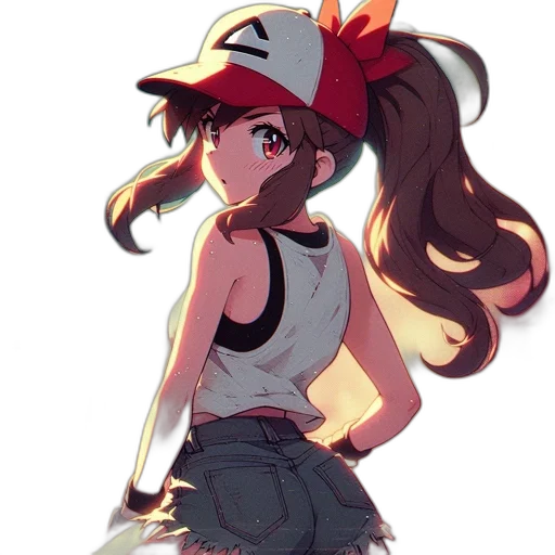 hat, staff, dress, weapon, anime, pixel art, concept art, cartoon transparent PNG cut-out