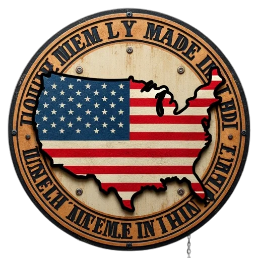 proudly, made, usa, badge transparent PNG cut-out