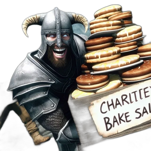 food, concept art, fantasy art, knight, medieval, setting, offers, pastries transparent PNG cut-out