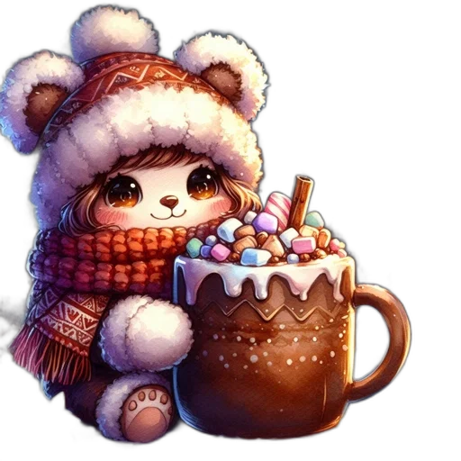 food, pixel art, concept art, fantasy art, 3d render, snow, animated, bear transparent PNG cut-out