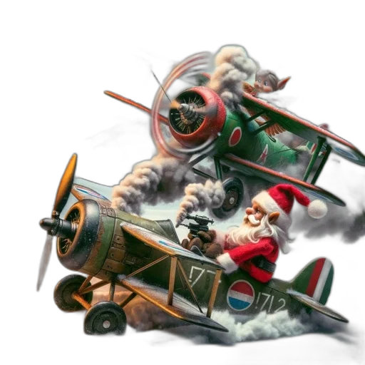 concept art, fantasy art, photorealistic, snowy, winter, landscape, santa, claus transparent PNG cut-out