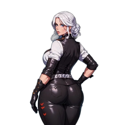 jacket, dress, weapon, staff, concept art, pixel art, cyberpunk, fantasy art transparent PNG cut-out