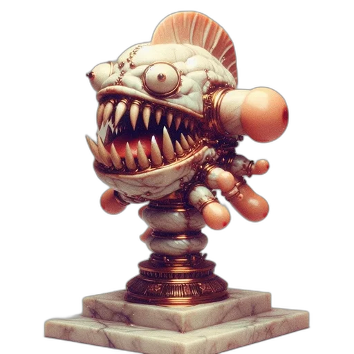 creature, weapon, staff, robot, concept art, 3d render, fantasy art, sculpture transparent PNG cut-out