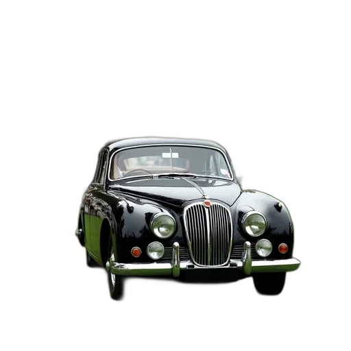 car, photorealistic, 3d render, concept art, green, black, white, vintage transparent PNG cut-out