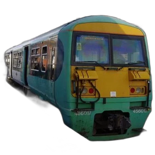 car, 3d render, photorealistic, concept art, green, yellow, train, number transparent PNG cut-out