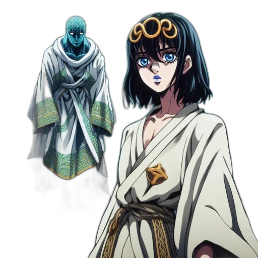 mask, staff, jewelry, sword, concept art, anime, fantasy art, comic book art transparent PNG cut-out