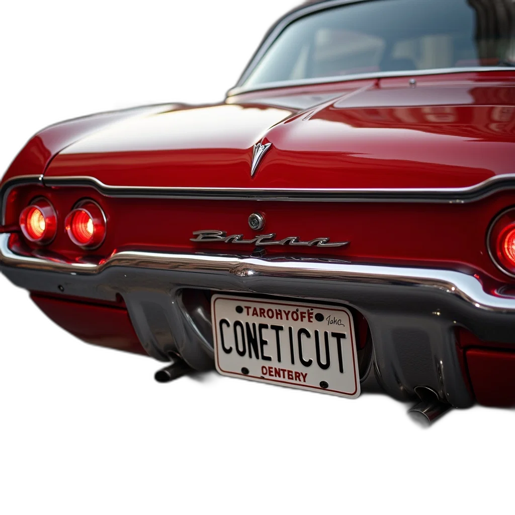car, 3d render, photorealistic, concept art, rear, red, pontiac, visible transparent PNG cut-out
