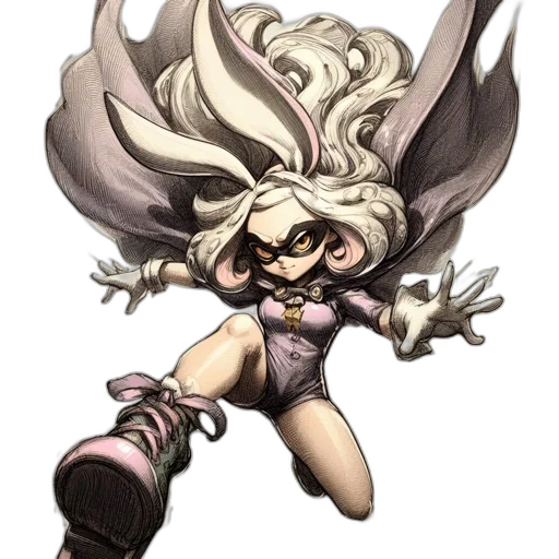 hair, staff, weapon, mask, concept art, watercolor, fantasy art, pixel art transparent PNG cut-out
