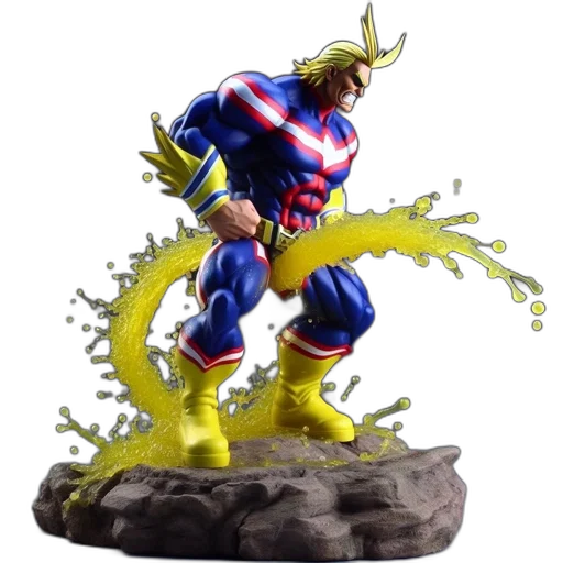 concept art, 3d render, comic book art, dynamic, action, figure, portrays, muscular transparent PNG cut-out