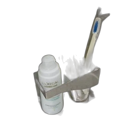 weapon, staff, bottle, mask, 3d render, metal, caddy, holds transparent PNG cut-out