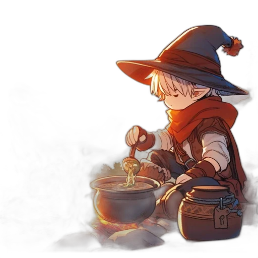 food, staff, weapon, hat, concept art, fantasy art, pixel art, watercolor transparent PNG cut-out