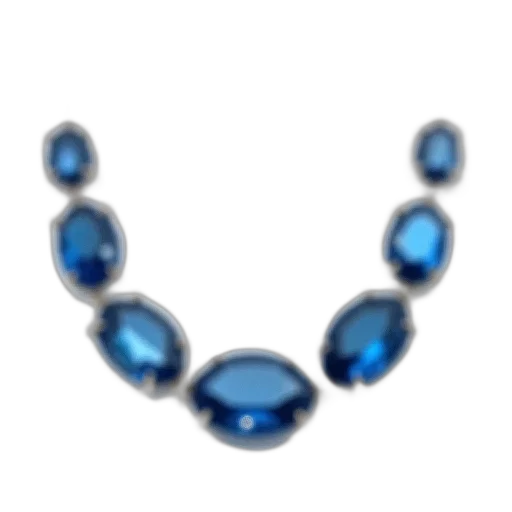 jewelry, crown, 3d render, blue, necklace, series, gemstones, displayed transparent PNG cut-out