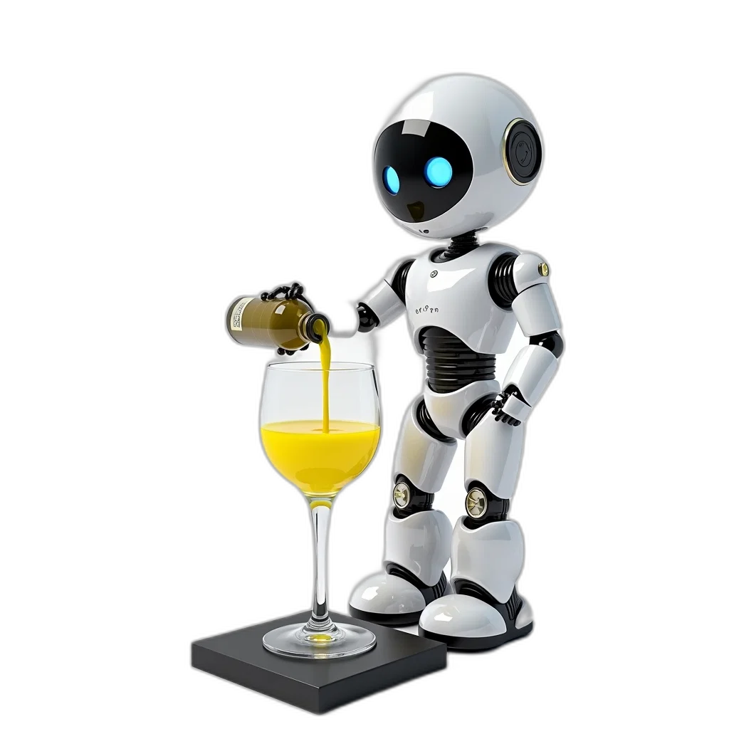 robot, 3d render, concept art, pixel art, outer space, white, blue, eyes transparent PNG cut-out