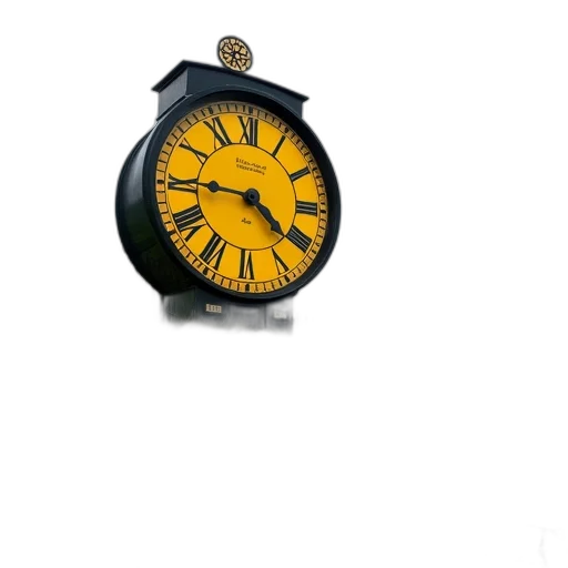 jewelry, staff, photorealistic, 3d render, large, colorful, clock, yellow transparent PNG cut-out