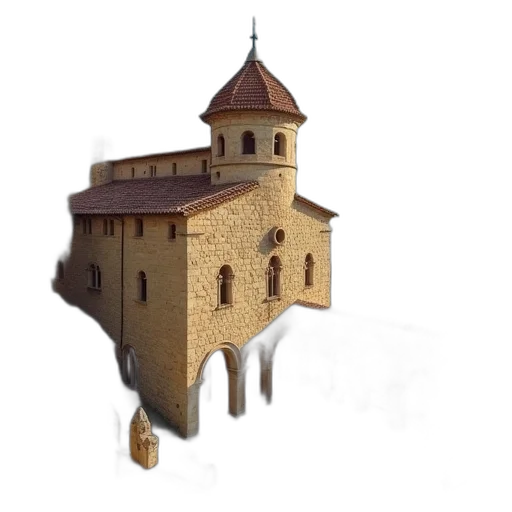 building, crown, 3d render, concept art, photorealistic, pixel art, monastery, saint transparent PNG cut-out