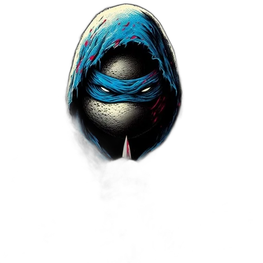 mask, face, creature, robot, comic book art, concept art, 3d render, cyberpunk transparent PNG cut-out