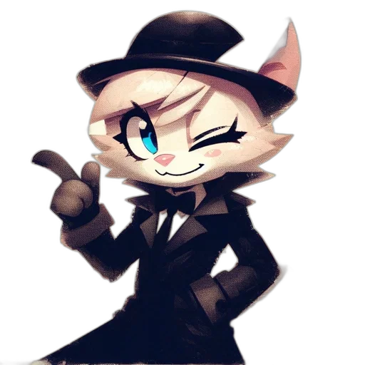 staff, hat, cartoon, pixel art, concept art, anime, monochrome, dark transparent PNG cut-out