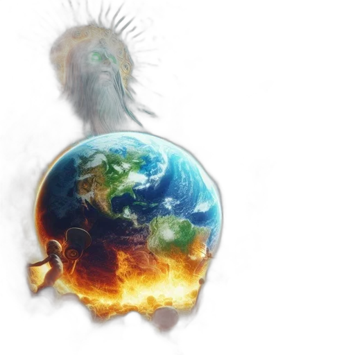 concept art, fantasy art, photorealistic, watercolor, fire, otherworldly, scene, depicts transparent PNG cut-out