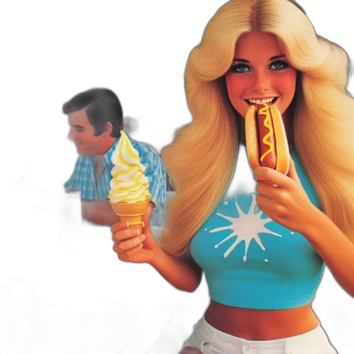 food, vaporwave, concept art, 3d render, photorealistic, fire, neon lights, outer space transparent PNG cut-out