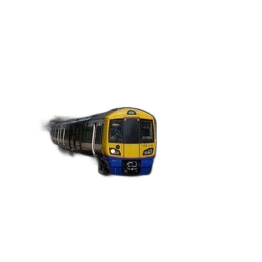 weapon, umbrella, 3d render, photorealistic, yellow, blue, train, passing transparent PNG cut-out