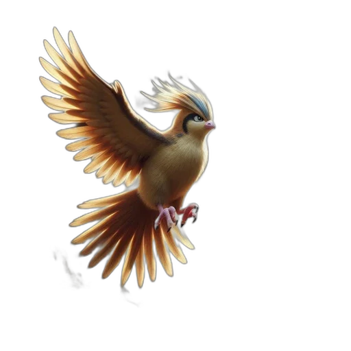 animal, dragon, 3d render, concept art, photorealistic, fantasy art, bird, golden-yellow transparent PNG cut-out