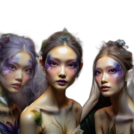 fantasy art, photorealistic, concept art, oil painting, pastel, colorful, dark, neon transparent PNG cut-out