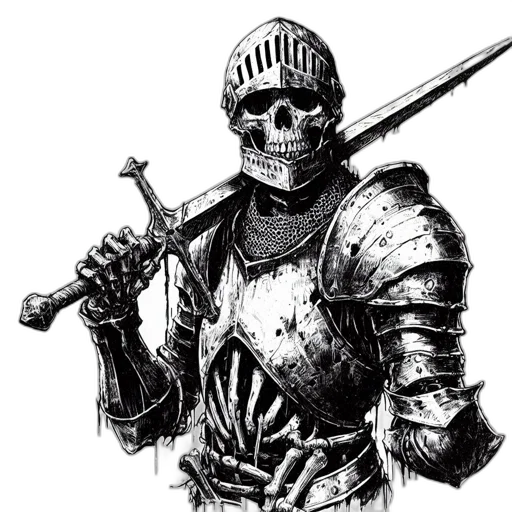 sword, mask, robot, staff, concept art, comic book art, fantasy art, pixel art transparent PNG cut-out