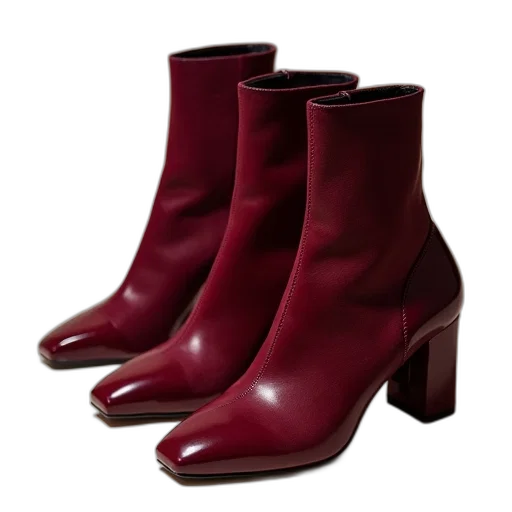 shoes, row, burgundy, ankle transparent PNG cut-out